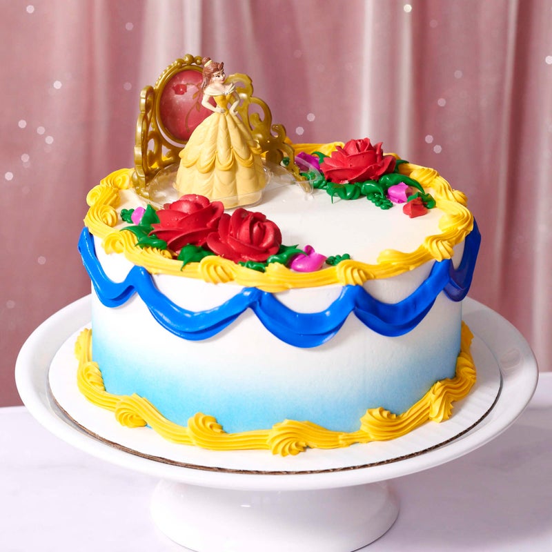 DecoPac DecoSetÂ® Disney Princess Belle Beautiful As A Rose Cake Topper, 2-Piece Decorations Set with Belle Figurine and Golden Tiara with Spinning Jewel, Beauty and the Beast Cake Decoration - Image 5